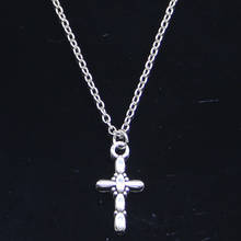 20pcs New Fashion Necklace 13x19mm cross Pendants Short Long Women Men Colar Gift Jewelry Choker 2024 - buy cheap