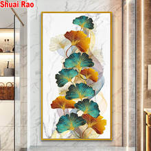 Golden Leaf Abstract diamond painting picture rhinestone embroidery diamond mosaic 5d cross stitch decoration home 2024 - buy cheap
