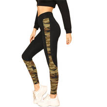 SVOKOR Printed Sexy Leggings Camouflage Patchwork Pants Push Up High Waist Leggings Female Workout Running Pants 2024 - buy cheap