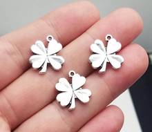 30pcs/lot--17x15mm, clover chams, Antique silver plated lucky irish charms,DIY supplies, Jewelry accessories 2024 - buy cheap