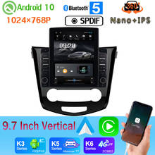 9.7" Vertical Tesla Android 10 DSP Car Media Radio Head Unit SPDIF GPS PX6 4+64G For Nissan Qashqai 2016-2019 360 4*AHD Camera 2024 - buy cheap