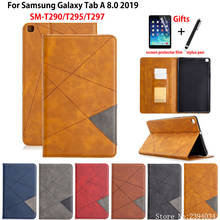 SM-T290 Funda de cuero PU Premium para Samsung galaxy tab A 8,0 2019 SM-T295 T290 T295 T297 Funda soporte para tableta + regalo 2024 - compra barato