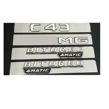 Хром C43 Для AMG BITURBO 4matic Багажник крыло значки-эмблемы для Mercedes 2024 - купить недорого
