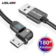 USB-кабель USLION 3A Micro 180 поворотный с поддержкой быстрой зарядки 2024 - купить недорого