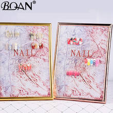 BQAN Rose Gold Nails Card Marble Style Magnet Adsorption Card Display Board Detachable False Nails For Nail Gel Polish Display 2024 - buy cheap