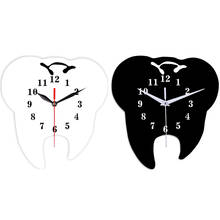 Креативные настенные часы Timelike в форме зубов, орнамент, настенные часы, 3D акриловые креативные зеркальные настенные наклейки, домашний декор 2024 - купить недорого
