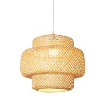 Handmade Bamboo Lampshade Pendant Ceiling DIY Restaurant Aisle Lamp Shades Weave Hanging Light (Without Light Source) 2024 - buy cheap