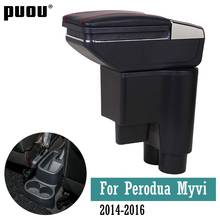 For Perodua Myvi 2014-2016 Armrest Box Dual layer Central Store content box with cup holder ashtray USB interface Car accessorie 2024 - buy cheap