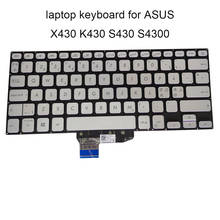 Luz teclado retroiluminado para asus vivobook s14 x430 fn k430 a430 ne noruega laptops teclados preto prata 0knb0 2608nd00 260and00 2024 - compre barato