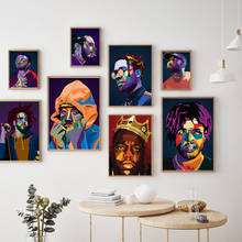 Zt1132 moderno rapper j cole post malone 2pac tyler estrelas poster imprime pintura da lona sala de estar parede arte imagem decoração casa 2024 - compre barato