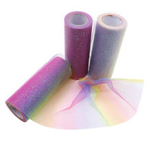 15cm*10y Shine Pearl Rainbow Tulle Roll Spool Fabric DIY Craft Sulpplies Table Skirt Baby Shower Tutu Skirt Wedding Decoration 2024 - buy cheap