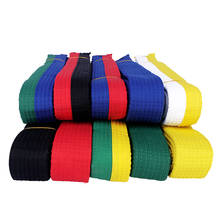 Cinto de taekwondo colorido branco, amarelo vermelho verde preto profissional divisa nível tkd artes marciais karatê judo2.5m frete grátis 2024 - compre barato