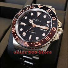 Parnis 40mm self-winding mechanical men's watch GMT sapphire crystal 2019 diver men's watch relogio masculinoLuxury Men Clock 2024 - buy cheap