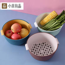 Xiaomi PP Double Drain Basket Kitchen Sink Strainer Fruits Vegetables Washing Basket Kitchen Gadget Colander Container 2024 - buy cheap
