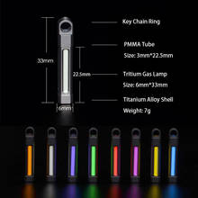 Rainbow Color Titanium Alloy Edc Ultra Light Key Hanging Key Ring