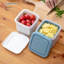 Home Drain Fresh Box Sealed Kitchen Vegetable Plastic Food Storage Box Refrigerator Storage Green Onion Drain Box Home Storage 2024 - buy cheap