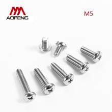 Tornillos de cabeza redonda empotrada en cruz de acero inoxidable 304, M5x12, 14, 16, 18, 20, 22, 25, 30, 35, 45, 50, 55, 60, 65, 70, 75, 80, 85mm 2024 - compra barato