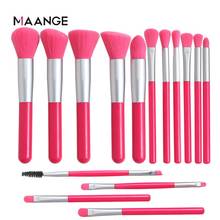 Makeup Brushes Set 15pcs Pearl Blue Purple Professional Make Up Brush Natural Hair Foundation Powder Blushes 2024 - buy cheap