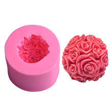 1PC Handmade Candles DIY Silicone Mold 3D Wax Form Making Rose Aromatherapy Gypsum Ball Mould Candles Supplies Kitchen 2021 2024 - buy cheap