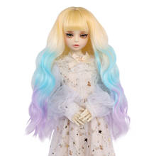 MUZIWIG 1/3 1/4 BJD Doll Wig High Temperature Fashion Long Rainbow Straight And Curly BJD Wigs SD For BJD Doll Accessories 2024 - buy cheap