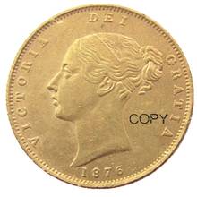 UK 1876-29 Queen Victoria Young Head Gold Coin Very Rare Half Sovereign Die Copy Coins 2024 - buy cheap