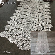 Luxury lace white Embroidery bed Table flag Runner cloth cover dining tea tablecloth placemat mat party Christmas Wedding decor 2024 - buy cheap