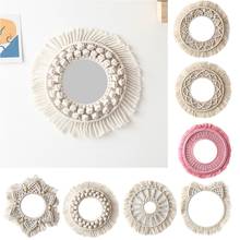 1Pc Macrame Tapestry Wall Hanging Decorative Mirror Bohemia Creative Home Art Wall Decorations Boho Decor Home 2024 - buy cheap