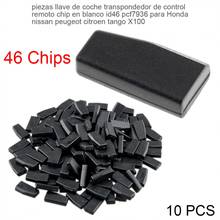 Chip de transponder de chave de carro, chip de carbono em branco id46 pcf7936, para honda/hyundai/kia/mitsubishi/nissan/citroen/peugeot, com 10 peças 2024 - compre barato