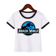 Jurassic park t shirt cool boys clothes summer top unisex t-shirts white kids clothing child t-shirts custom tshirt ringer tee 2024 - buy cheap