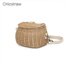 Handmade Rattan Kids Crossbody Bag Backpack Bike Scooter Basket Kids Gift Children and Adults 2024 - buy cheap