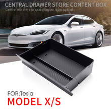 Organizador para console central automotivo, recipiente para gavetas, descanso para braços, bandeja organizadora para tesla model s/x 2012-2020 2024 - compre barato