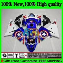 Kit de carenado para moto, carrocería para KAWASAKI ZX azul brillante 1000 CC ZX 10 R ZX-10R 04 05 15BS.21 ZX1000CC 1000CC ZX 10R ZX10R 04 05 2004 2005 2024 - compra barato