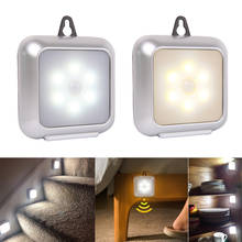 LED Motion Sensor Night Lights Battery Powered Smart PIR Induction Under Cabinet Light for Home Room Kitchen Bathroom Stair Lamp 2024 - buy cheap