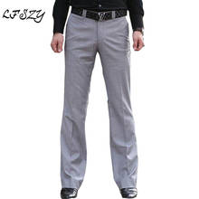 Men's Micro Bell Bottom pants Spring and Autumn Thin Casual pants Korean youth trousers Slim Korean version of the Big pants 2024 - buy cheap