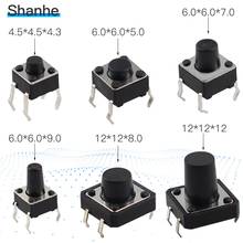 6x6x5 mini switch,tact switch Push Button Switch 4.5*4.5*4.3 6*6*7 6*6*9 12*12*9 12*12*12 2024 - buy cheap