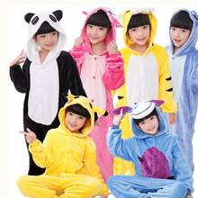 Disfraz de Anime para niños y niñas, traje de dinosaurio, dragón, Stitch, Panda, Kigurumis, para dormir, fiesta de Halloween, unicornio, Onesies 2024 - compra barato