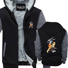 new Bugs Lola Bunny Spank Cartoon Punishment men thick hoodies winter thick jacket coat fashion brand man hoody coats sbz6185 2024 - buy cheap