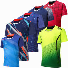 Camiseta esportiva de badminton e vôlei, camiseta esportiva respirável de secagem rápida para meninos e meninas, tênis de mesa para treinamento e jogo de equipe 2024 - compre barato