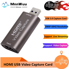 Портативная карта захвата игр USB 3,0 1080P, совместимая с HDMI, надежный адаптер для потоковой передачи видео для прямой трансляции, запись видео 2024 - купить недорого