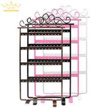 48 Holes Display Rack Metal Stand Holder Closet Jewelry Earrings Organizers Showcase Packaging & Display Wholesale 2024 - buy cheap