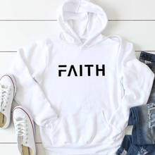 Faith Letter Print Hoodies Scripture Unisex Christian Church Pullovers Casual Women Long Sleeve Hooded Sweatshirts Drop Ship 2024 - buy cheap