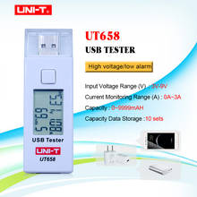 UNI-T USB Voltage Testers U Disk Doctor Chargers Voltmeter Ameter UT658 UT658B Test MAX 9V with Data Storage USB Tester Meters 2024 - buy cheap