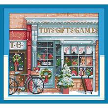 Everlasting Love Gift Toy Shop  Chinese Cross Stitch Kits  Ecological Cotton Stamped 11CT 14CT DIY Christmas For Home Decoration 2024 - buy cheap