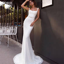 LORIE Lace Mermaid Wedding Dresses Straps Beach Bridal Gown Elegant Soft Backless Boho Wedding Gowns 2024 - buy cheap