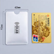 Чехол RFID из алюминиевой фольги 5/10/20 шт., защита от кражи держатель для карт, защита от размагничивания держатель для карт, набор банковских карт, защитный чехол, NFC 2024 - купить недорого