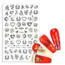 1 Sheet 3D Nail Sticker Cool English Letter Nail Art Decoration Foil Love Heart Design Nails Accessorie Fashion Manicure Sticker 2024 - buy cheap