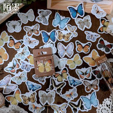 46 unids/pack mariposa historia Mini pegatina de papel para decoración álbum de recortes diario etiqueta papelería 2024 - compra barato
