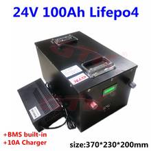 Deep Cycle 24v 100Ah  Lithium lifepo4 battery pack 100A bms for Solar Forklift fork RV EV AGV UPS + 29.2v 10A Charger 2024 - buy cheap