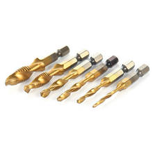 6pcs M3-M10 Metric Thread Practical HSS Drill And Tap Bits Set 1/4" Hex Shank 2024 - buy cheap