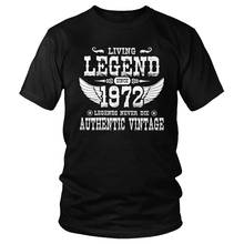 Living Legend Are Born In 1972 T Shirt for Men Cotton Awesome T-shirt Short Sleeved 48th 48 Years Old Birthday Gift Idea Tee Top 2024 - buy cheap